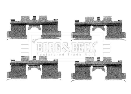 BORG & BECK Комплектующие, колодки дискового тормоза BBK1105